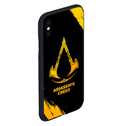 Чехол iPhone XS Max матовый Assassins Creed - gold gradient, цвет: 3D-черный — фото 2