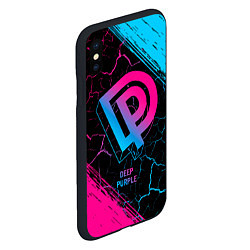 Чехол iPhone XS Max матовый Deep Purple - neon gradient, цвет: 3D-черный — фото 2