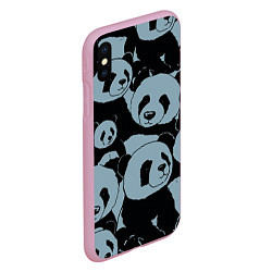 Чехол iPhone XS Max матовый Panda summer song, цвет: 3D-розовый — фото 2