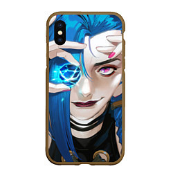 Чехол iPhone XS Max матовый Jinx crystall, цвет: 3D-коричневый