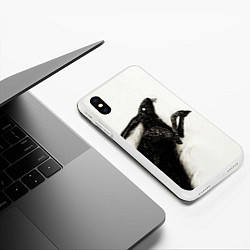 Чехол iPhone XS Max матовый Пожиратель кроликов, цвет: 3D-белый — фото 2