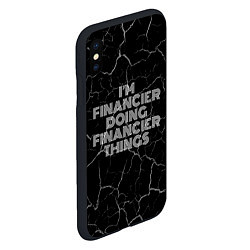 Чехол iPhone XS Max матовый Im financier doing financier things: на темном, цвет: 3D-черный — фото 2