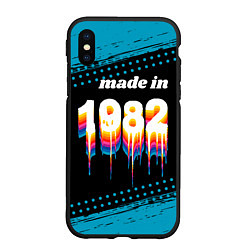 Чехол iPhone XS Max матовый Made in 1982: liquid art, цвет: 3D-черный