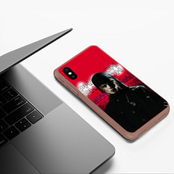 Чехол iPhone XS Max матовый Pharaoh Red Moon, цвет: 3D-коричневый — фото 2