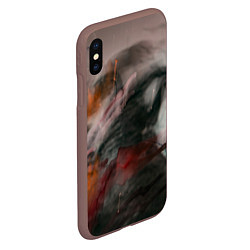 Чехол iPhone XS Max матовый Темнота, тени и краски, цвет: 3D-коричневый — фото 2