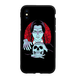 Чехол iPhone XS Max матовый Wednesday Skull, цвет: 3D-черный
