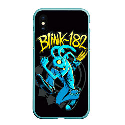 Чехол iPhone XS Max матовый Blink 182 rabbit, цвет: 3D-мятный