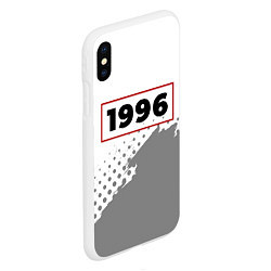 Чехол iPhone XS Max матовый 1996 - в красной рамке на светлом, цвет: 3D-белый — фото 2