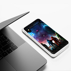Чехол iPhone XS Max матовый Амонг ас, цвет: 3D-белый — фото 2