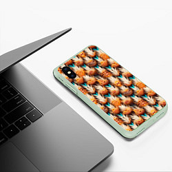 Чехол iPhone XS Max матовый Боевое одеяние шамана, цвет: 3D-салатовый — фото 2