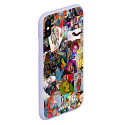 Чехол iPhone XS Max матовый Art Trash, цвет: 3D-светло-сиреневый — фото 2