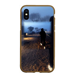 Чехол iPhone XS Max матовый Фараон филармония альбом, цвет: 3D-коричневый