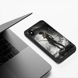 Чехол iPhone XS Max матовый Лара Крофт, цвет: 3D-черный — фото 2