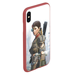 Чехол iPhone XS Max матовый Fallout 4 - character - ammunition, цвет: 3D-красный — фото 2