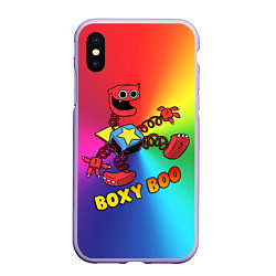 Чехол iPhone XS Max матовый Project Playtime: Boxy Boo, цвет: 3D-светло-сиреневый