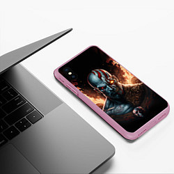 Чехол iPhone XS Max матовый God of War life and dead, цвет: 3D-розовый — фото 2