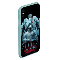 Чехол iPhone XS Max матовый DOOM во льду, цвет: 3D-мятный — фото 2