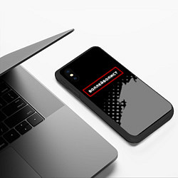 Чехол iPhone XS Max матовый Воллейболист - в красной рамке на темном, цвет: 3D-черный — фото 2