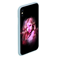 Чехол iPhone XS Max матовый Sana Twice, цвет: 3D-голубой — фото 2