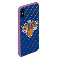 Чехол iPhone XS Max матовый Нью-Йорк Никс - НБА, цвет: 3D-фиолетовый — фото 2