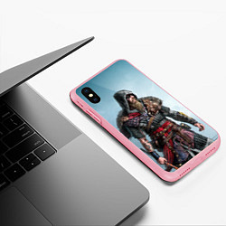Чехол iPhone XS Max матовый Ассасин-викинг, цвет: 3D-баблгам — фото 2