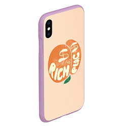Чехол iPhone XS Max матовый Рич пич - богатый персик, цвет: 3D-сиреневый — фото 2