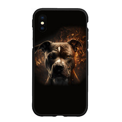 Чехол iPhone XS Max матовый Стафф - огонь, цвет: 3D-черный