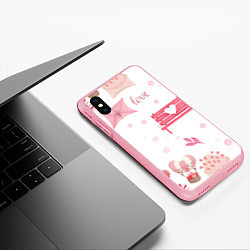 Чехол iPhone XS Max матовый Нежная любовь, цвет: 3D-баблгам — фото 2