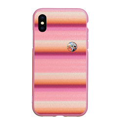 Чехол iPhone XS Max матовый Энид Синклер с Уэнсдей Аддамс - текстура свитера, цвет: 3D-розовый