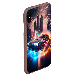 Чехол iPhone XS Max матовый Хочу Back to The Home, цвет: 3D-коричневый — фото 2