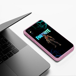 Чехол iPhone XS Max матовый Renegade Raider Fortnite, цвет: 3D-розовый — фото 2