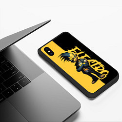 Чехол iPhone XS Max матовый Панк рокер Simpson, цвет: 3D-черный — фото 2