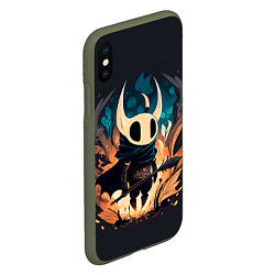 Чехол iPhone XS Max матовый Hollow Knight c посохом, цвет: 3D-темно-зеленый — фото 2