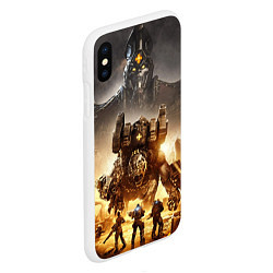 Чехол iPhone XS Max матовый Gears Tactics, цвет: 3D-белый — фото 2