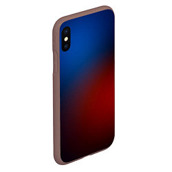 Чехол iPhone XS Max матовый Красно синий градиент, цвет: 3D-коричневый — фото 2