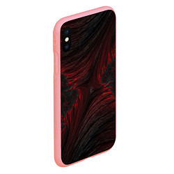 Чехол iPhone XS Max матовый Бордовые разводы, цвет: 3D-баблгам — фото 2