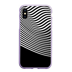 Чехол iPhone XS Max матовый Trendy raster pattern, цвет: 3D-светло-сиреневый