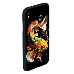 Чехол iPhone XS Max матовый Золотая рыбка моей мечты, цвет: 3D-черный — фото 2