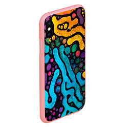 Чехол iPhone XS Max матовый Цветные микроорганизмы, цвет: 3D-баблгам — фото 2