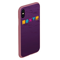 Чехол iPhone XS Max матовый Отрицание отрицания, цвет: 3D-малиновый — фото 2