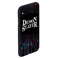 Чехол iPhone XS Max матовый Demon Slayer infinity, цвет: 3D-черный — фото 2