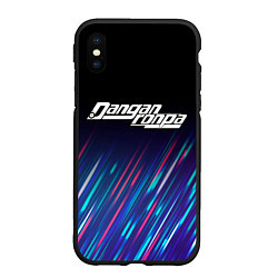 Чехол iPhone XS Max матовый Danganronpa stream, цвет: 3D-черный