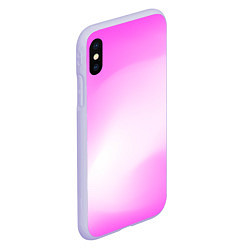 Чехол iPhone XS Max матовый Градиент розовый, цвет: 3D-светло-сиреневый — фото 2