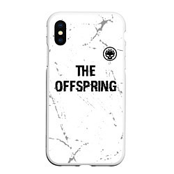 Чехол iPhone XS Max матовый The Offspring glitch на светлом фоне: символ сверх