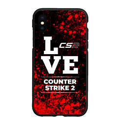 Чехол iPhone XS Max матовый Counter Strike 2 love классика, цвет: 3D-черный