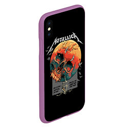 Чехол iPhone XS Max матовый Metallica - Металлика, цвет: 3D-фиолетовый — фото 2