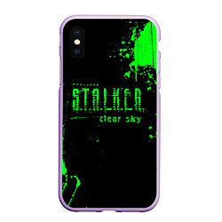 Чехол iPhone XS Max матовый Stalker sky art, цвет: 3D-сиреневый