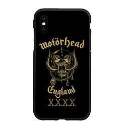 Чехол iPhone XS Max матовый Motorhead England, цвет: 3D-черный