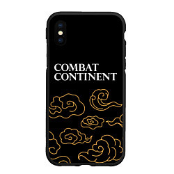 Чехол iPhone XS Max матовый Combat Continent anime clouds, цвет: 3D-черный