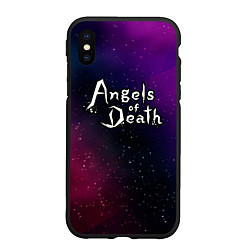 Чехол iPhone XS Max матовый Angels of Death gradient space, цвет: 3D-черный